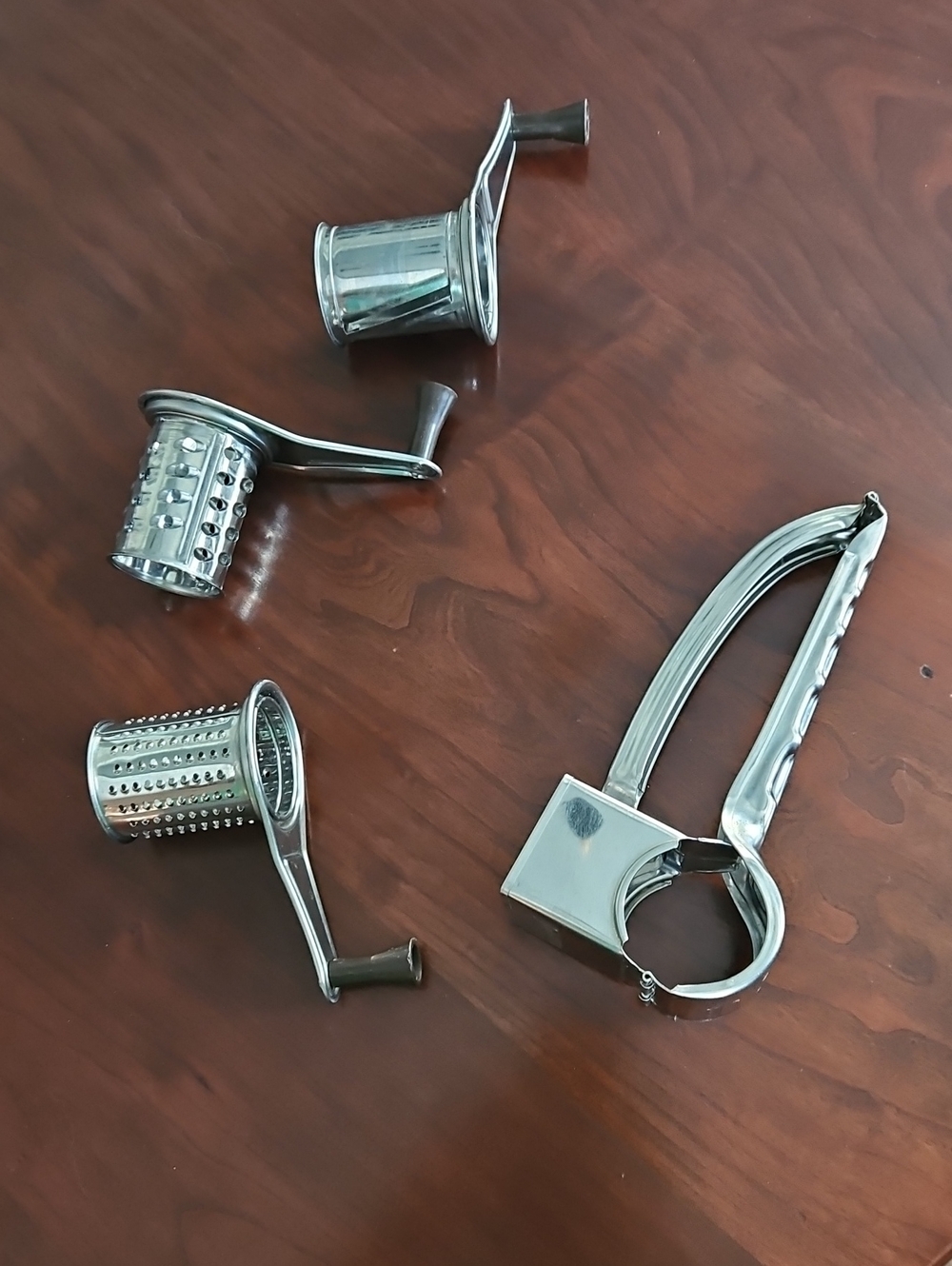 Mouli Stainless Steel Rotary Cheese Grater Set